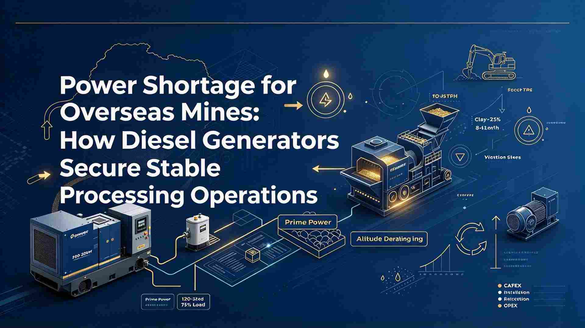 Power Shortage for Overseas Mines: How Diesel Generators Secure Stable Processing Operations